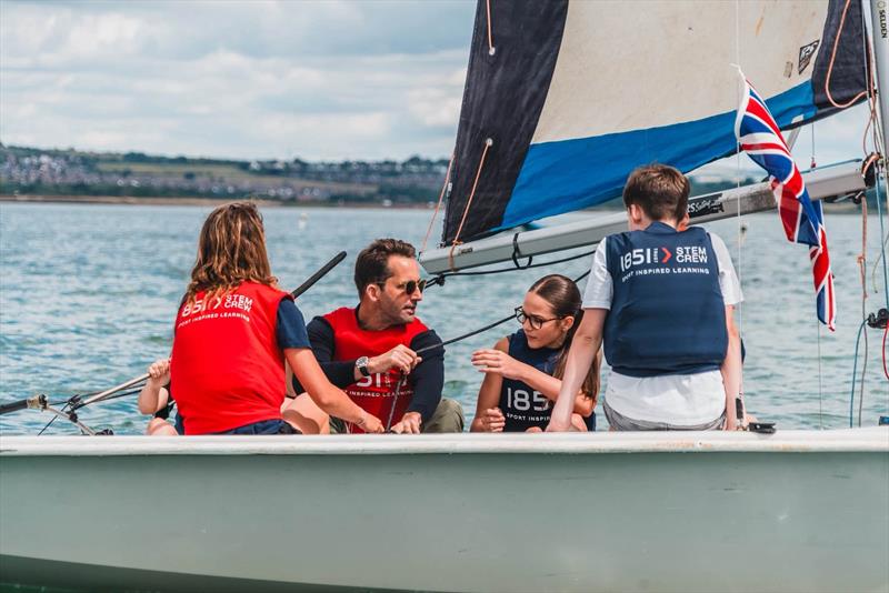 Sir Ben Ainslie Inspires the Next Generation aboard RS Ventures at STEM Crew Live photo copyright Jackson Green / Emirates Great Britain taken at Andrew Simpson Sailing Centre and featuring the RS Venture class