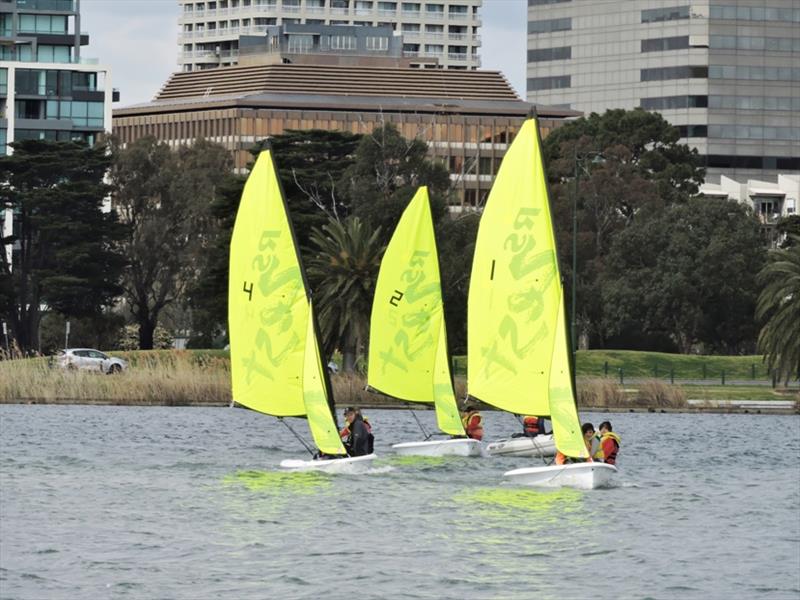 RS Zest fleet photo copyright Rod Thomas taken at Albert Sailing Club and featuring the RS Zest class