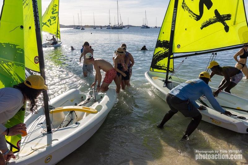 Antigua Sailing Week 2026 Day 2 - Dinghy race excitement - photo © Tim Wright / www.Photoaction.com / ASW