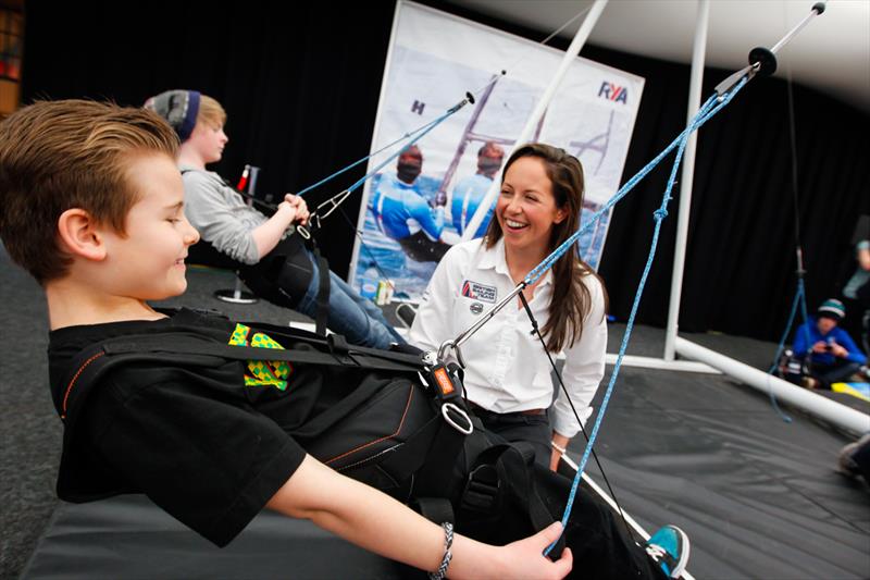 Trapeze simulator at the RYA Suzuki Dinghy Show - photo © Paul Wyeth / RYA