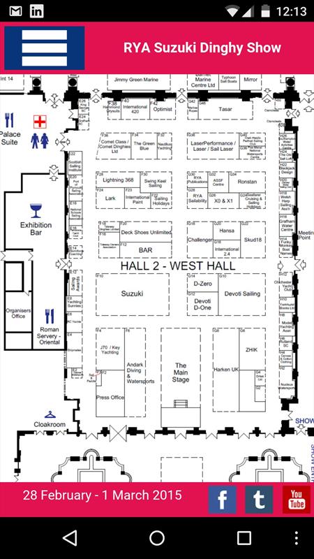 RYA Dinghy Show app - floorplan photo copyright RYA Dinghy Show taken at RYA Dinghy Show and featuring the  class