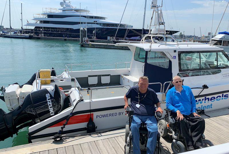 Geoff Holt and Mike Wood with the Wetwheels project in Portsmouth photo copyright Disabled Sailors Association taken at  and featuring the RYA Sailability class