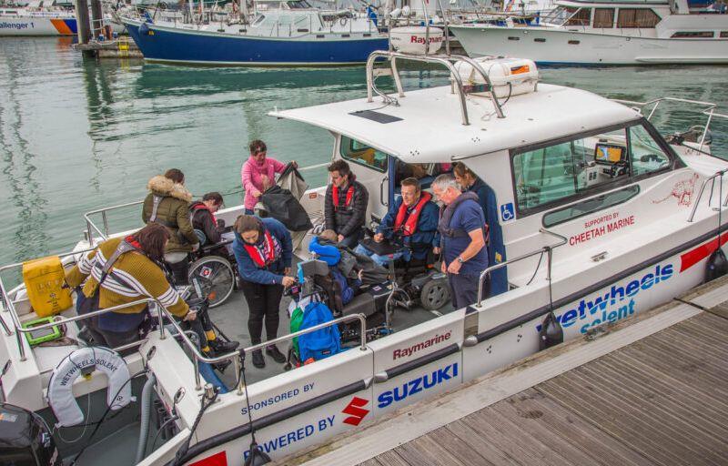 Disabled powerboaters get ready to explore the Solent photo copyright WetWheels taken at  and featuring the RYA Sailability class