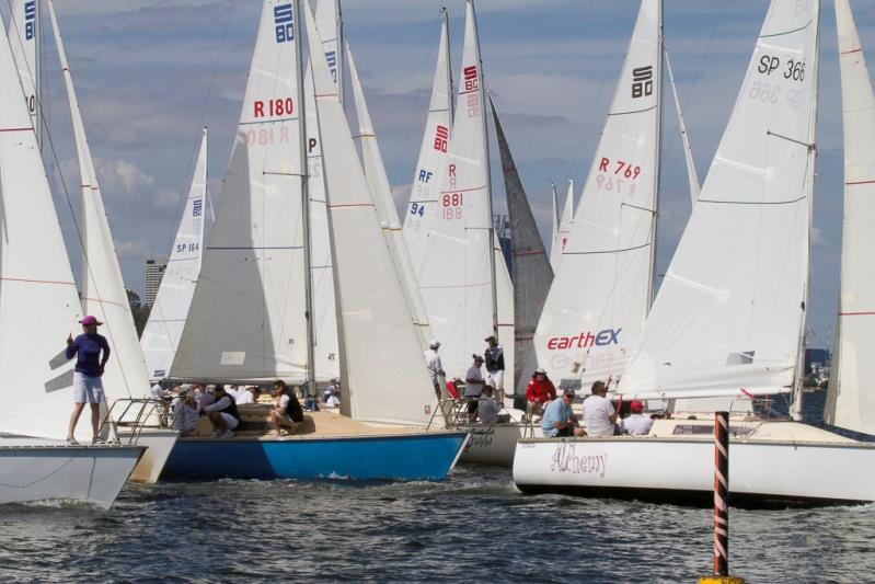 Robins and Lovelady traded tacks throughout the race – S80 Legends Race photo copyright Bernie Kaaks taken at Royal Perth Yacht Club and featuring the S80 class
