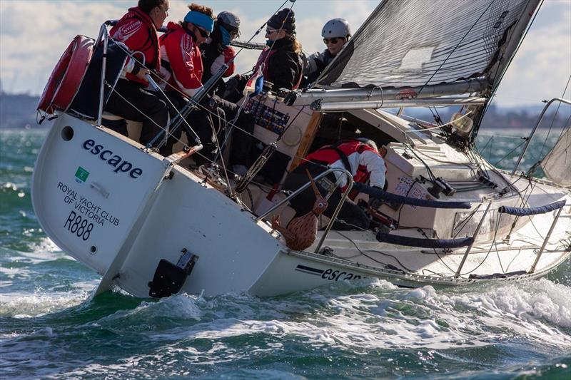 Escape won the S80 Division - Final Day - Australian Women's Keelboat Regatta photo copyright Bruno Cocozza taken at Royal Melbourne Yacht Squadron and featuring the S80 class