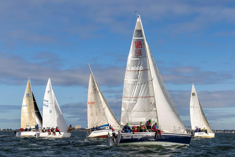 Fiona McManus and crew have come from Darwin to sail Mood Indigo - Australian Women's Keelboat Regatta photo copyright Andrea Francolini / AWKR taken at Royal Melbourne Yacht Squadron and featuring the S80 class