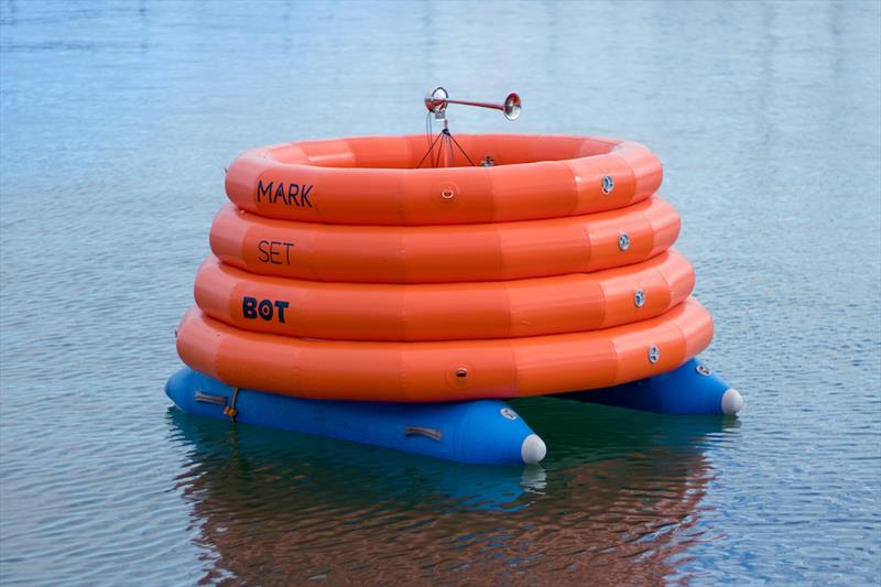 A MarkSetBot equipped with a starting horn photo copyright MarkSetBot taken at Crescent Sail Yacht Club and featuring the Sabot class