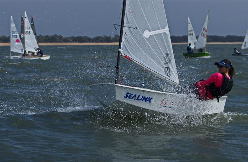 Breanne Wadley in action - 57th Sabot Nationals and Sabot Week photo copyright R & A Sutton taken at Townsville Sailing Club and featuring the Sabot class