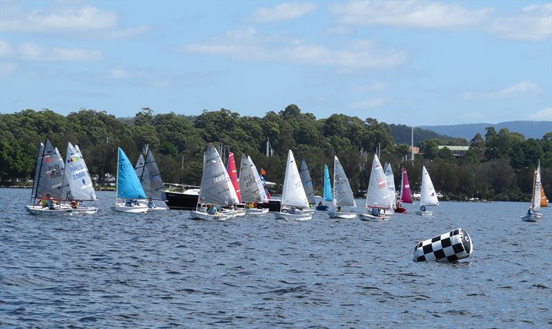 Sabot Fleet racing - 2021-22 Sabot NSW State Championship photo copyright Col Skelton taken at Teralba Amateur Sailing Club and featuring the Sabot class