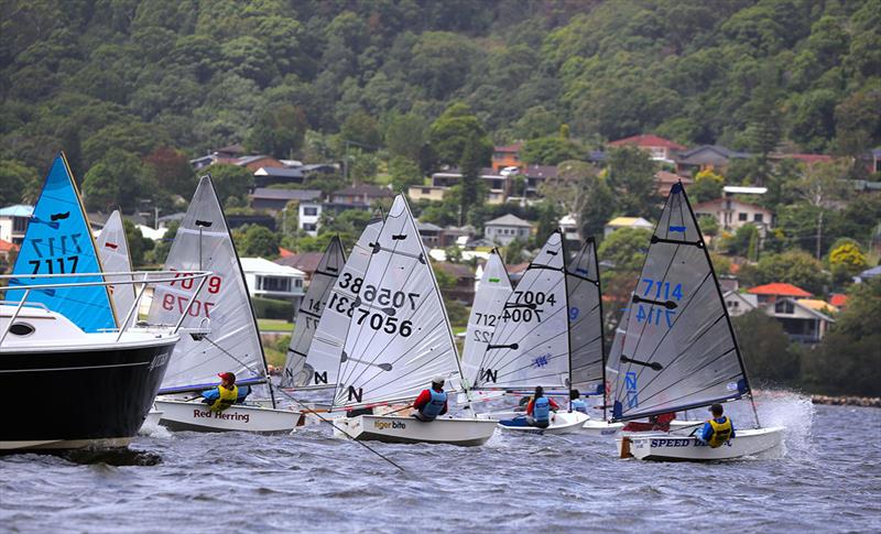 Sabot racing at Teralba with some southerly waves - 2021-22 Sabot NSW State Championship photo copyright Sam Gong taken at Teralba Amateur Sailing Club and featuring the Sabot class