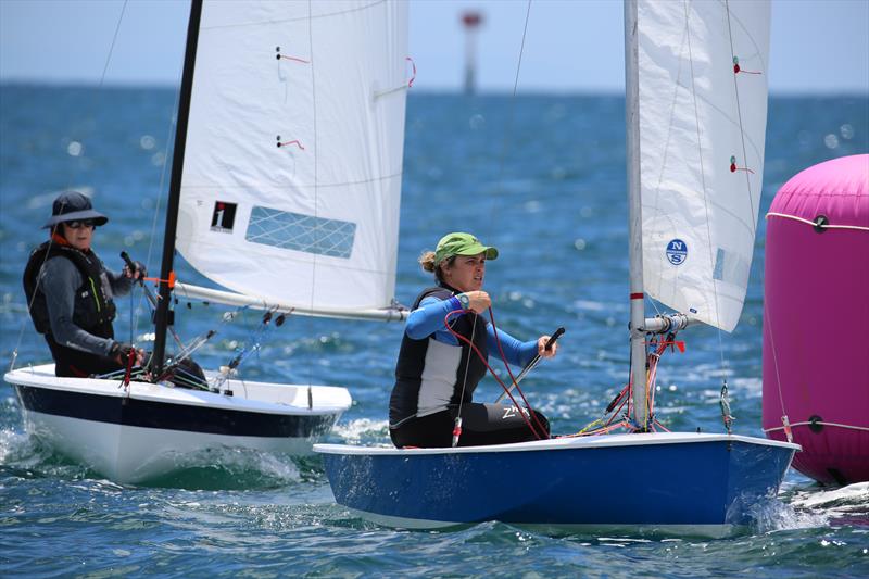 Mark rounding during the 2023/24 Sabre Australian Nationals at McCrae Yacht Club photo copyright Russell Bates taken at McCrae Yacht Club and featuring the Sabre class