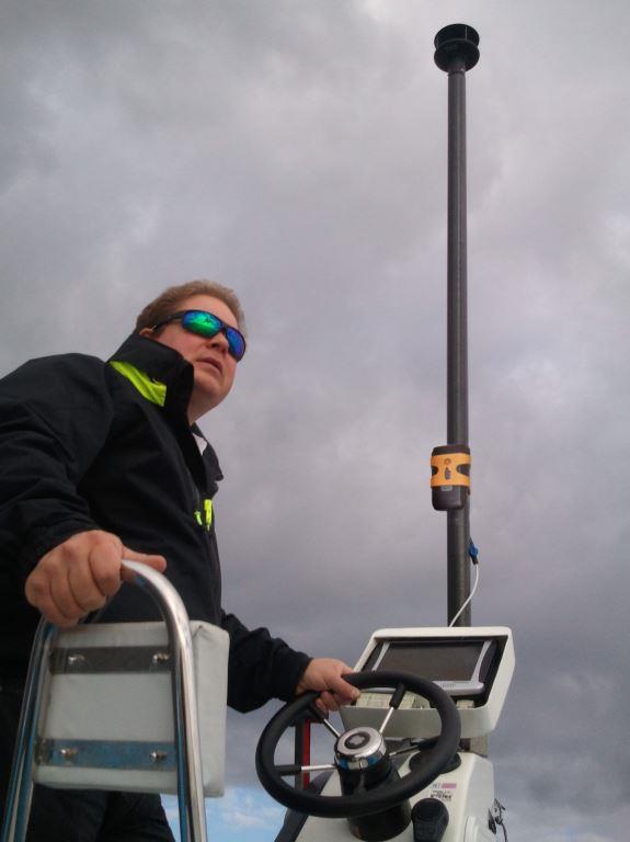 Windbot set up and running on a coach boat giving True Wind Direction and True Wind Speed photo copyright Windbot taken at  and featuring the  class