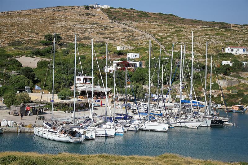 Cruising yachts, three tavernas and nine Australian boats - Arki, Greek Islands photo copyright Richard Gladwell, Sail World NZ taken at  and featuring the  class