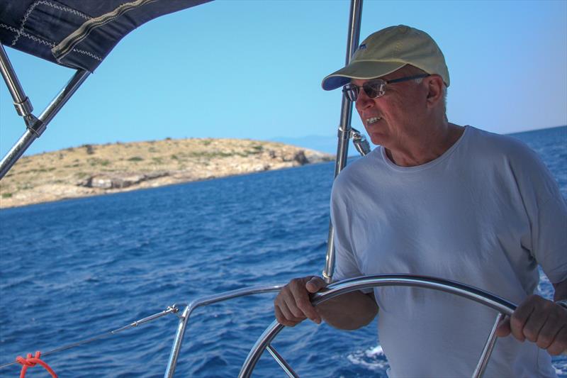 Our skipper - Hugh Gladwell - Day 1 - Pythagorion, Samos to Agathonisi photo copyright Richard Gladwell taken at  and featuring the  class