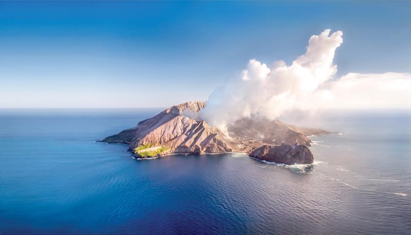 White Island volcano  - rounding mark for the White Island Race - photo © Zhi Yuen Yap/ Whakatane Council