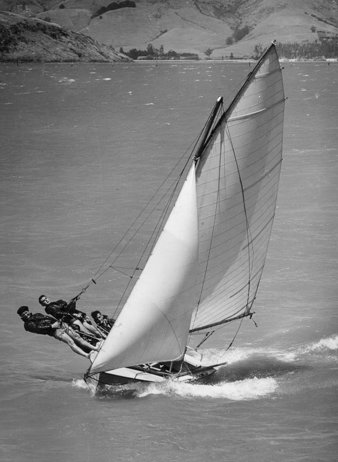 Frith at Lyttelton 1955 Sanders Cup photo copyright Mander Family Archives taken at Pleasant Point Yacht Club and featuring the  class