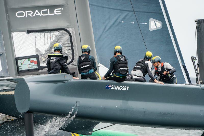 Australia's SailGP Team testing their F50 on Sydney Harbour for the first time photo copyright Beau Outteridge taken at  and featuring the  class