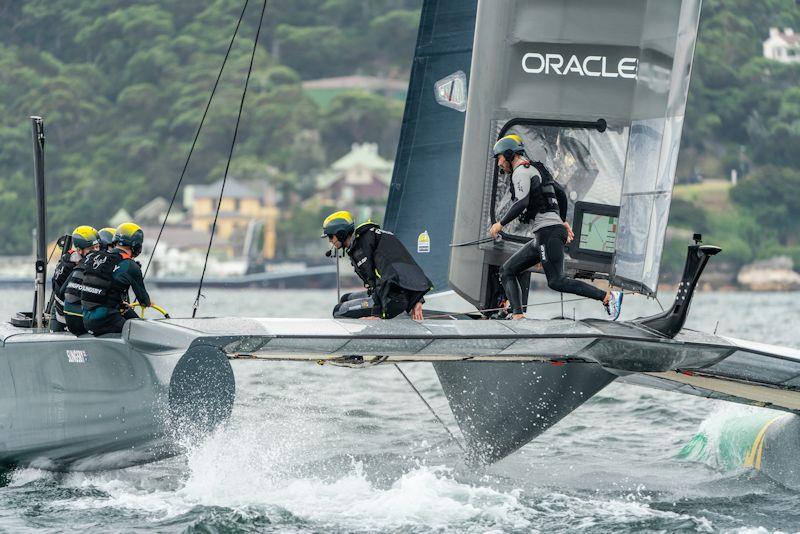Australia's SailGP Team testing their F50 on Sydney Harbour for the first time photo copyright Beau Outteridge taken at  and featuring the  class