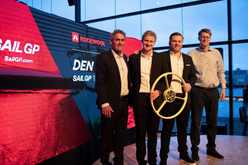 L to R: Sir Russell Coutts, Nicolai Sehested, Jonas Høgh-Christensen and Jens Birgersson at the announcement of Denmark SailGP photo copyright SailGP taken at  and featuring the  class