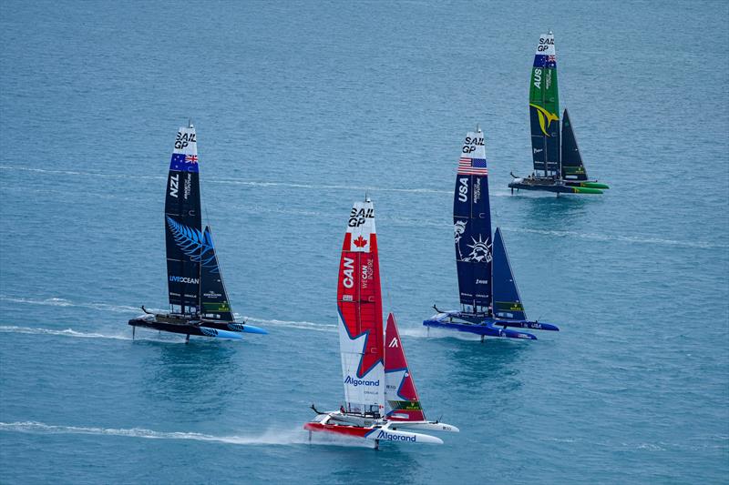 Canada SailGP Team, New Zealand SailGP Team, USA SailGP Team, and Australia SailGP Team in action on Race Day 1 of Bermuda SailGP , Season 3, in Bermuda. May 2022 - photo © Bob Martin/SailGP