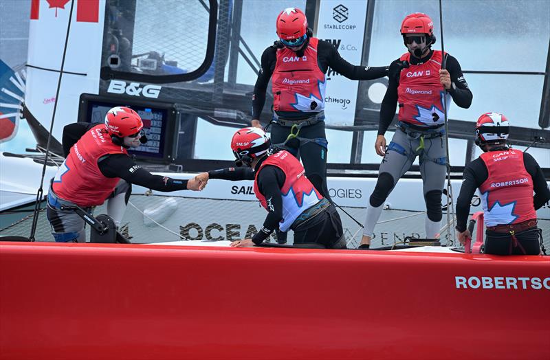 Canada SailGP Team helmed by Phil Robertson on Race Day 1 of Bermuda SailGP  Season 3, in Bermuda. May 2022 photo copyright Ricardo Pinto/SailGP taken at Royal Bermuda Yacht Club and featuring the  class