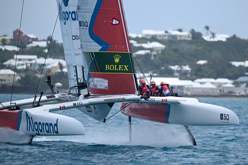 Canada SailGP Team helmed by Phil Robertson in action ahead of Bermuda SailGP , Season 3, in Bermuda. May 2022 photo copyright Ricardo Pinto/SailGP taken at Royal Bermuda Yacht Club and featuring the  class