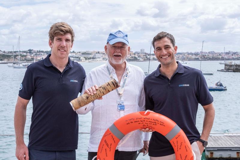 Peter Burling and Blair Tuke with the UN Secretary General's Special Envoy for the Ocean, Ambassador Thomson at the UN Ocean Conference in Lisbon  photo copyright Live Ocean taken at Royal New Zealand Yacht Squadron and featuring the  class