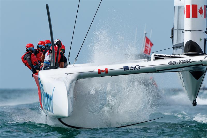 Canada SailGP Team in action on Race Day 2 of the Spain Sail Grand Prix in Cadiz, Andalusia, Spain photo copyright Ian Walton for SailGP taken at  and featuring the  class