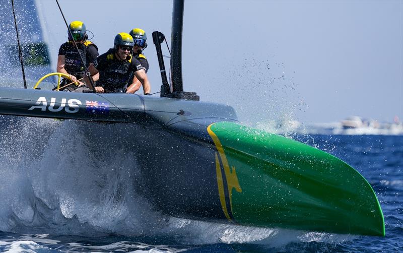 Australia SailGP Team helmed by Tom Slingsby France SailGP, season 2 in Saint-Tropez photo copyright Bob Martin for SailGP taken at  and featuring the  class