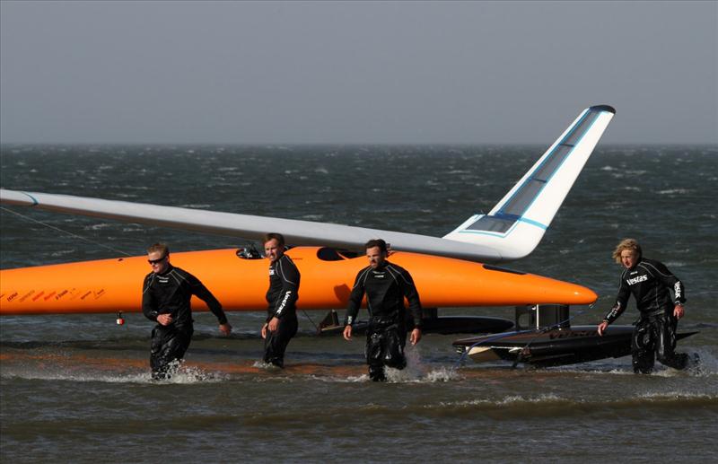 A PB of 50.98 knots for Vestas Sailrocket 2 on Saturday photo copyright Helena Darvelid / Sailrocket taken at  and featuring the Sailrocket class