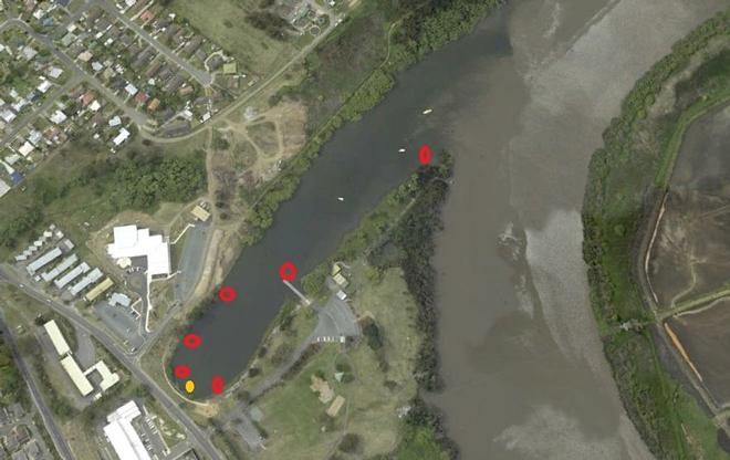 Map of Trevallyn tailrace. © Carl Hyland
