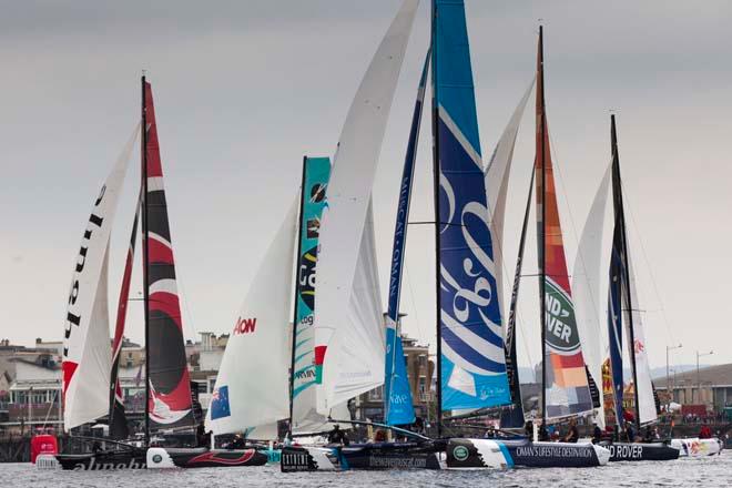 The Extreme Sailing Series 2013, Act 6, Cardiff &copy; Lloyd Images