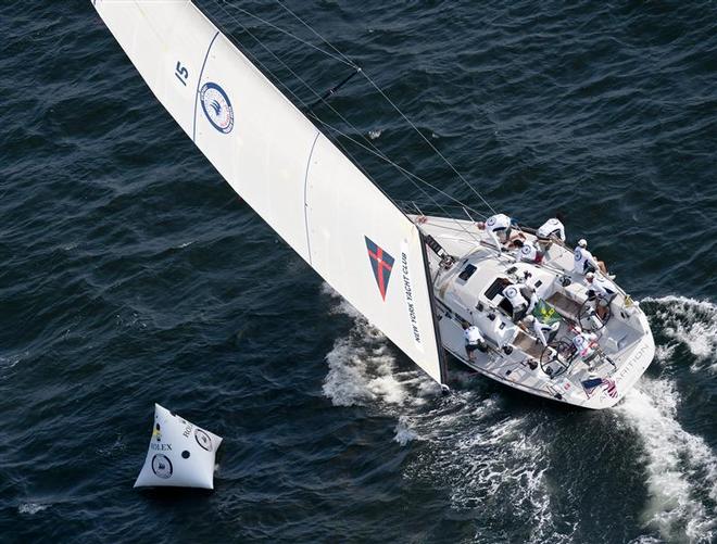 Ken Colburn’s team on Apparition at last year’s New York Yacht Club Invitational Cup presented by Rolex ©  Rolex/ Kurt Arrigo http://www.regattanews.com