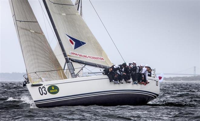 Japan Sailing Federation (JPN) team onboard ARETHUSA - New York Yacht Club Invitational Cup presented by Rolex ©  Rolex/Daniel Forster http://www.regattanews.com