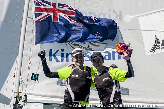 Jo Aleh/Polly Powrie (NZL) 2013 World 470 Womens Champions © Christoph Breschi http://breschi-photo-video.com/