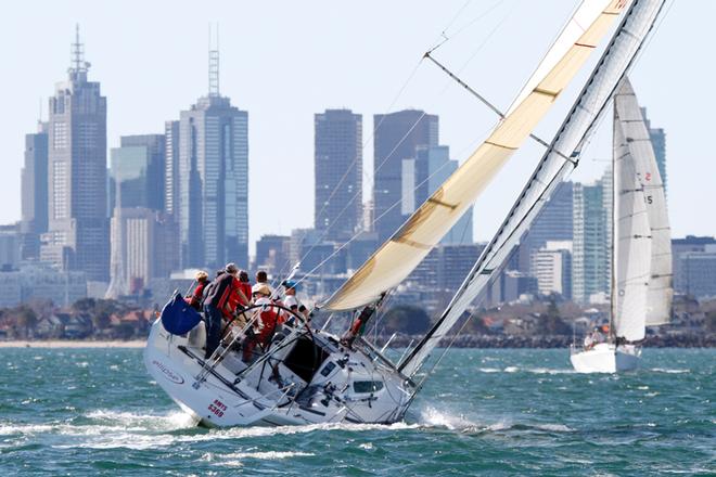 Ellipse in front of Melbourne’s CBD. - Nautilus Marine Winter Series ©  Alex McKinnon Photography http://www.alexmckinnonphotography.com