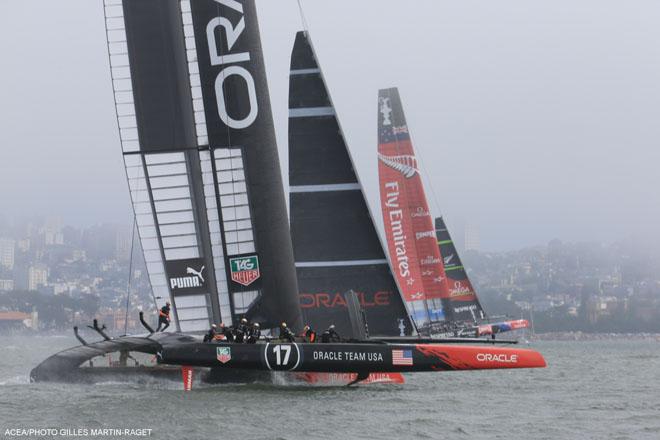 08/09/2013 - San Francisco (USA,CA) - 34th America’s Cup - ORACLE Team USA vs Emirates Team New Zealand, Race Day 2 © ACEA - Photo Gilles Martin-Raget http://photo.americascup.com/