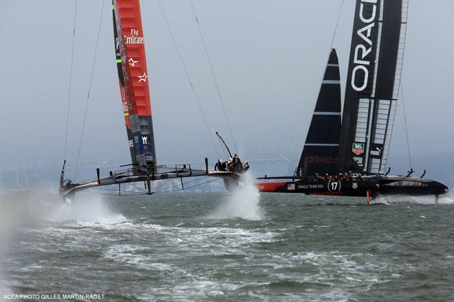 08/09/2013 - San Francisco (USA,CA) - 34th America’s Cup - ORACLE Team USA vs Emirates Team New Zealand, Race Day 2 © ACEA - Photo Gilles Martin-Raget http://photo.americascup.com/