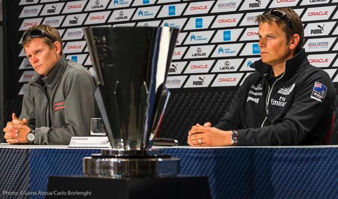 San Francisco, 15/08/13, 34th America’s Cup Press conference - Chris Draper - Helmsman Luna Rossa; Dean Barker - Emirates Team New Zealand Skipper © Carlo Borlenghi/Luna Rossa http://www.lunarossachallenge.com