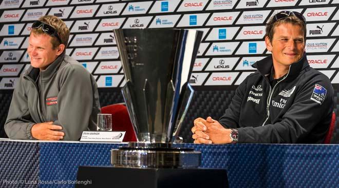 San Francisco, 15/08/13, 34th America’s Cup Press conference - Chris Draper - Helmsman Luna Rossa; Dean Barker - Emirates Team New Zealand Skipper © Carlo Borlenghi/Luna Rossa http://www.lunarossachallenge.com