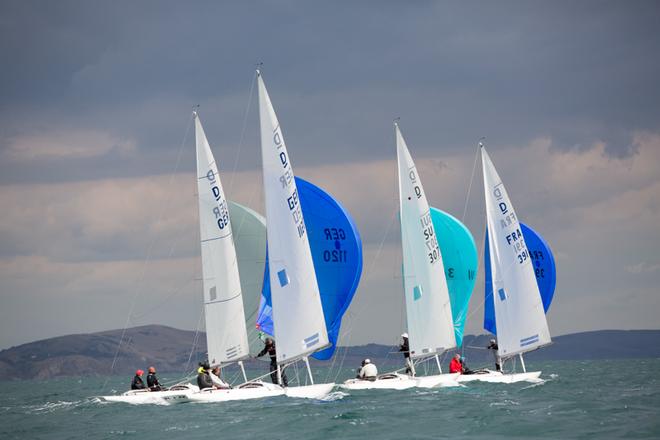 Germany and France teams in action at the 2013 Gazprom International Dragon World Championship © IDA/Michael Austin