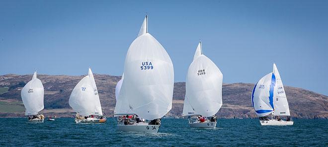 Howth Yacht Club, Co. Dublin, Ireland; Monday 26th August 2013: Racing started with light conditions for day one of the BMW J24 World Championships at Howth Yacht Club where 40 crews from ten nations are competing on the course area between Ireland’s Eye and Lambay Island. © David Branigan/Oceansport http://www.oceansport.ie/