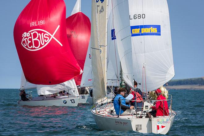 Howth Yacht Club, Co. Dublin, Ireland; Monday 26th August 2013: Cobh native Flor O’Driscoll competing in Hard On Port in the opening race of the BMW J24 World Championships at Howth Yacht Club. © David Branigan/Oceansport http://www.oceansport.ie/