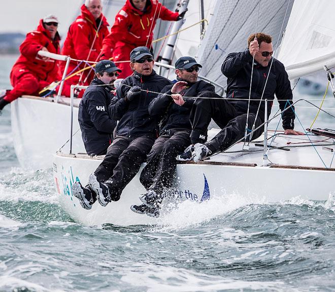 Howth Yacht Club, Co. Dublin, Ireland; Wednesday 28th August 2013: Tim Healy’s Helly Hansen competing in race 4 of the BMW J24 World Championships at Howth Yacht Club. © David Branigan/Oceansport http://www.oceansport.ie/