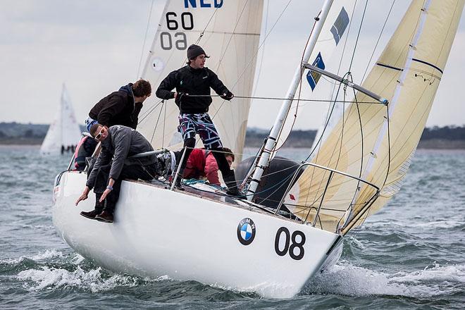 Howth Yacht Club, Co. Dublin, Ireland; Wednesday 28th August 2013: The Howth YC Under 25 crew on Euro Car Parks competing in race 4 of the BMW J24 World Championships at Howth Yacht Club. © David Branigan/Oceansport http://www.oceansport.ie/