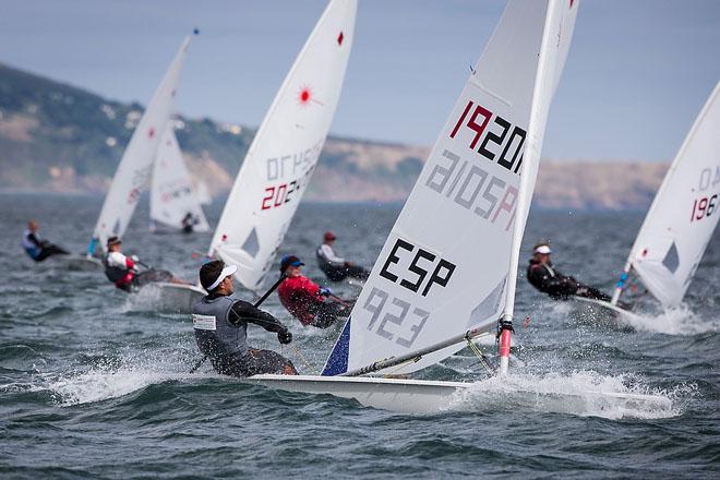 National Yacht Club, Co. Dublin, Ireland; Monday 2nd September 2013: Spain’s Alejandro Perez Garcia-Duran competing in the Laser Radial fleet qualifier racing on Day 2 at the Laser European World Championships at the National Yacht Club. © David Branigan/Oceansport http://www.oceansport.ie/