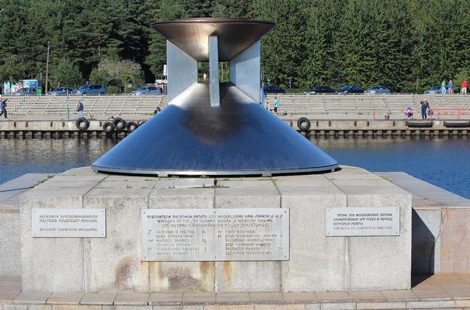 2013 Finn Gold Cup - Olympic flame cauldron © Robert Deaves/Finn Class http://www.finnclass.org