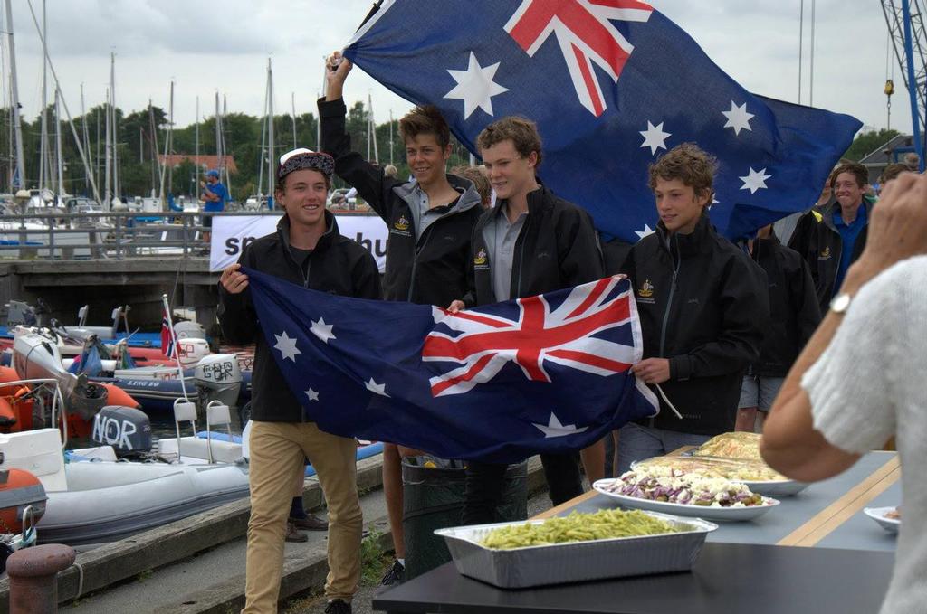Australians Harry Price, Gus Williams, Harry Morton, Kurt Hansen. - World 29er Championships photo copyright 29er Class taken at  and featuring the  class