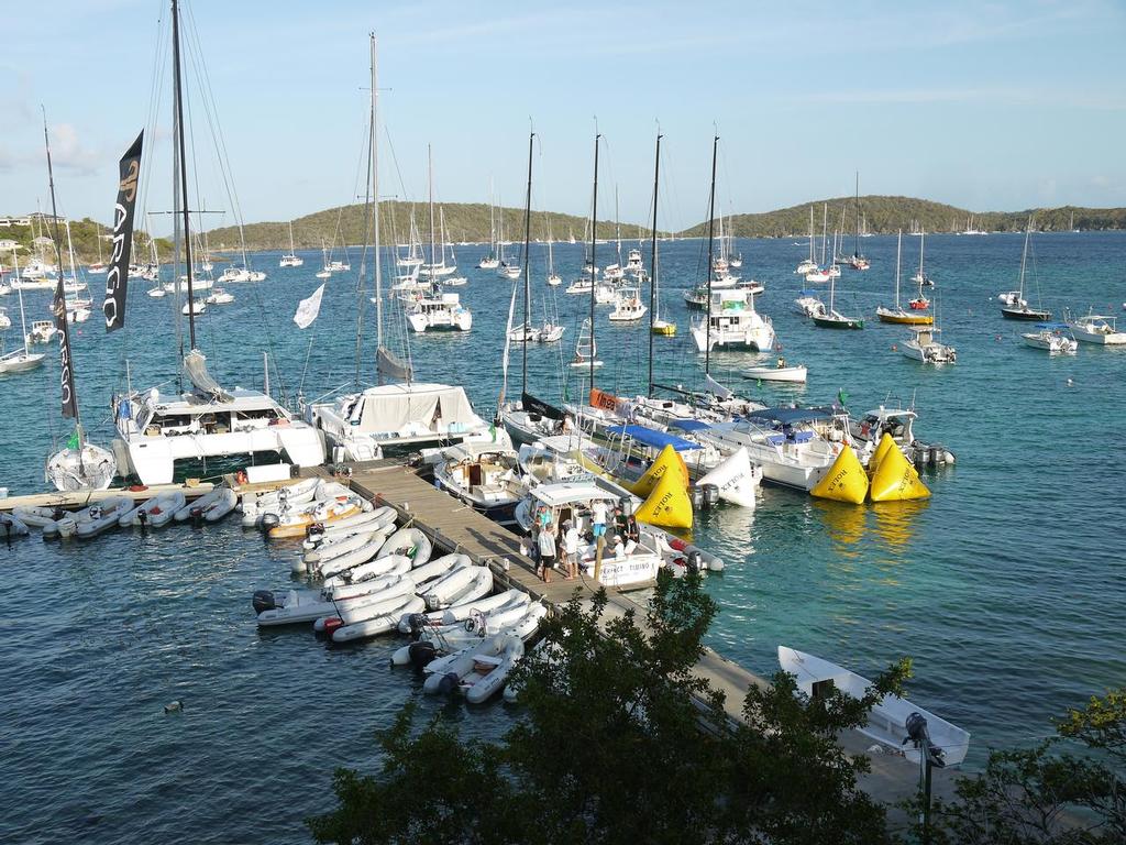 The St. Thomas International Regatta fleet based out of Cowpet Bay, home of the host St. Thomas Yacht Club. © Dean Barnes