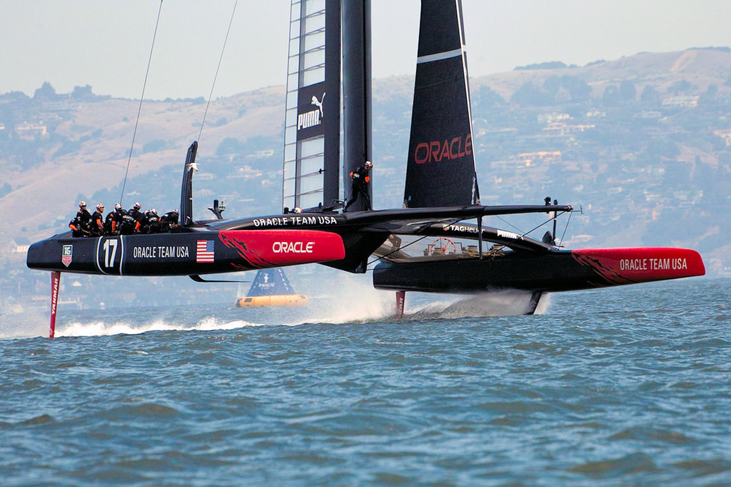 Boat 2, the second Oracle AC72 boat built, and the most likely boat to defend the Cup. © Chuck Lantz http://www.ChuckLantz.com